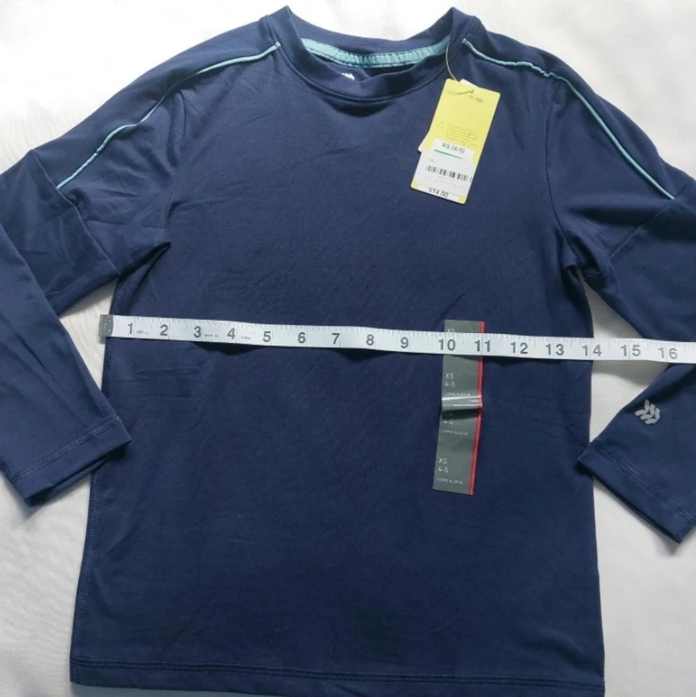 all In Motion Boys t-shirt Long Sleeve‎ Navy Size XS 4-5
